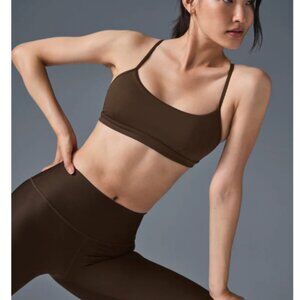 ALO YOGA Airlift Intrigue Bra Espresso Size XS